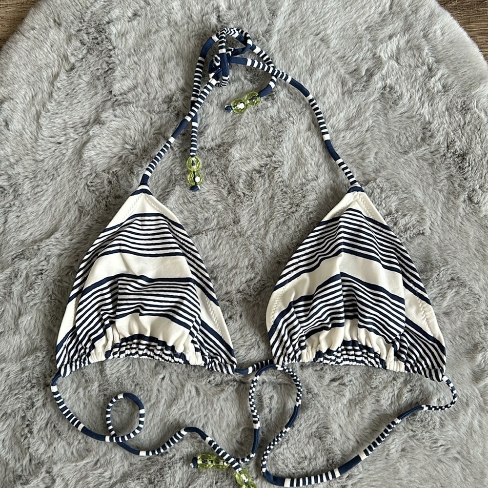 Calypso St. Barth Resist Stripe Bikini Top size L